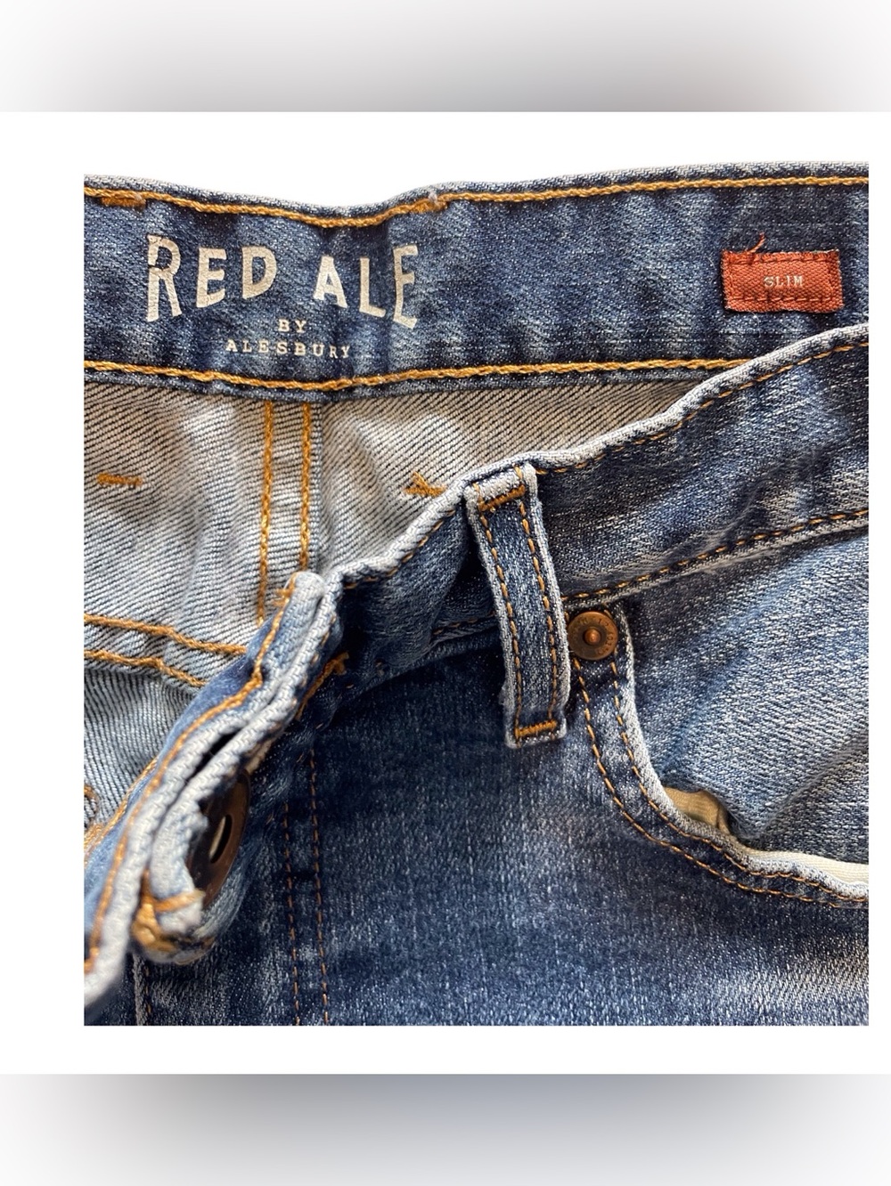 Red Ale Men's Blue Denim Stretch Slim Jeans, 32x30 - Picture 5 of 8